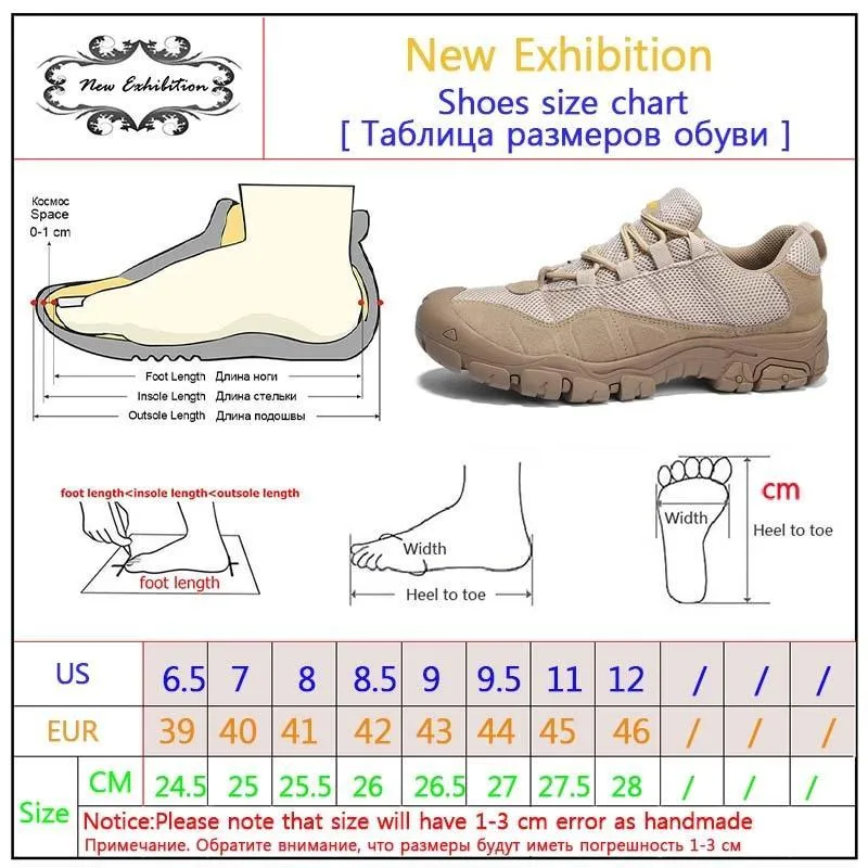 Non-slip fashion Desert boots Mens size shoe
