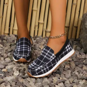 Posh Plaid Slip-Ons
