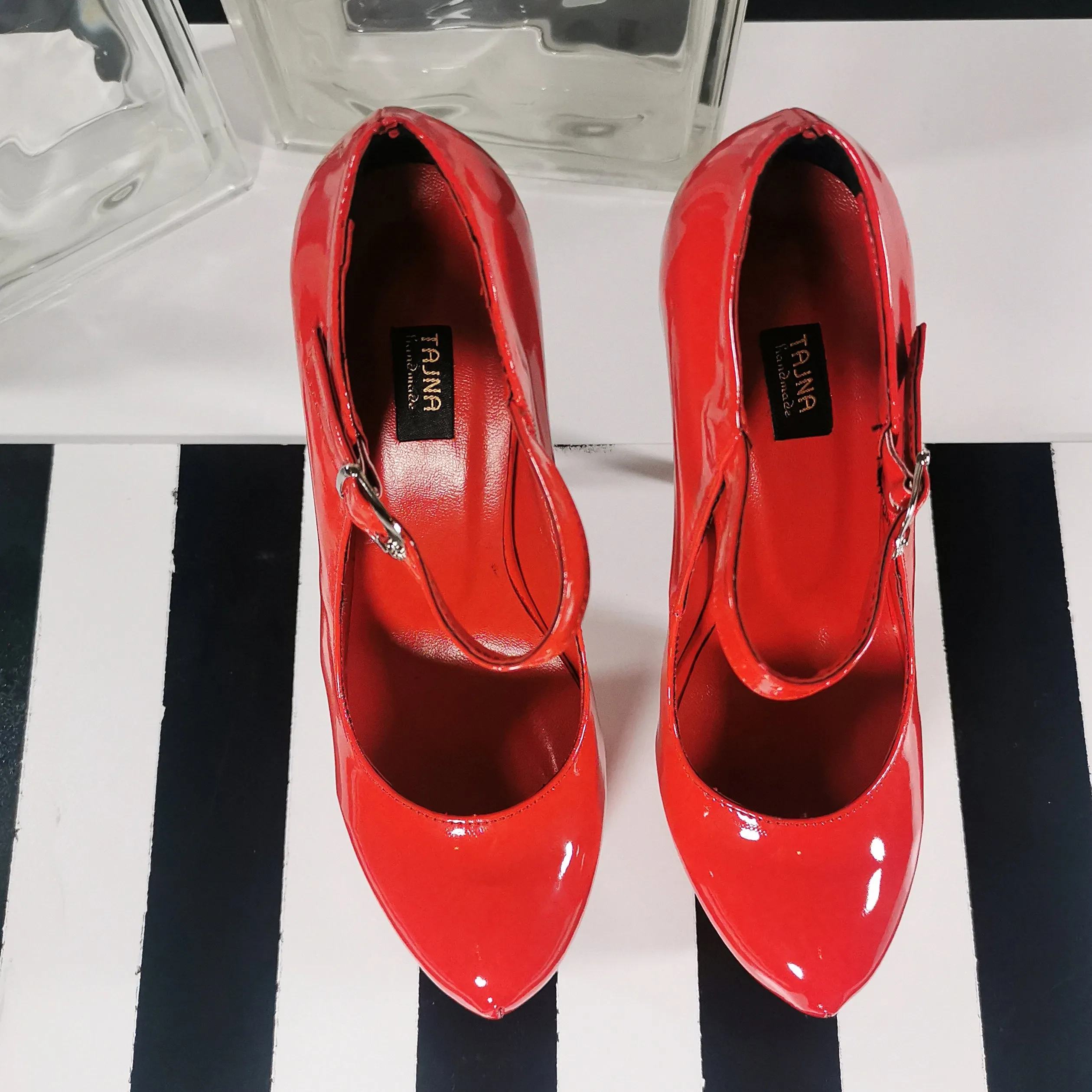 Red Gloss Modern Mary Jane High Heels