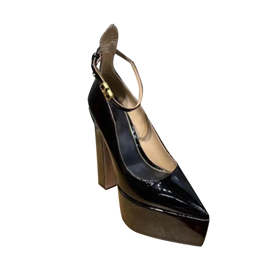 ROIRA Block Heel Platform Pumps