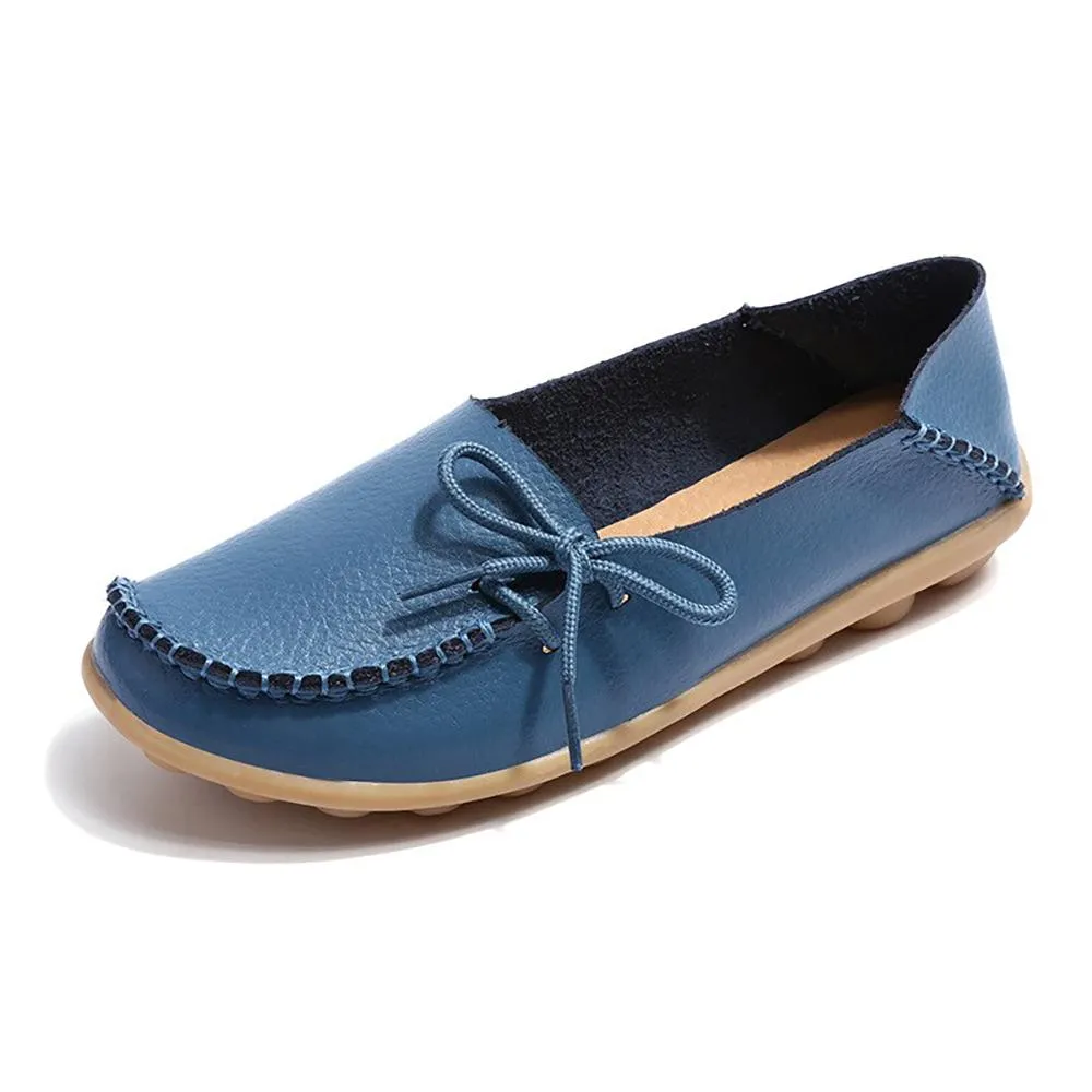 Soft Leisure PU Leather Slip-On Moccasin Flat Shoes