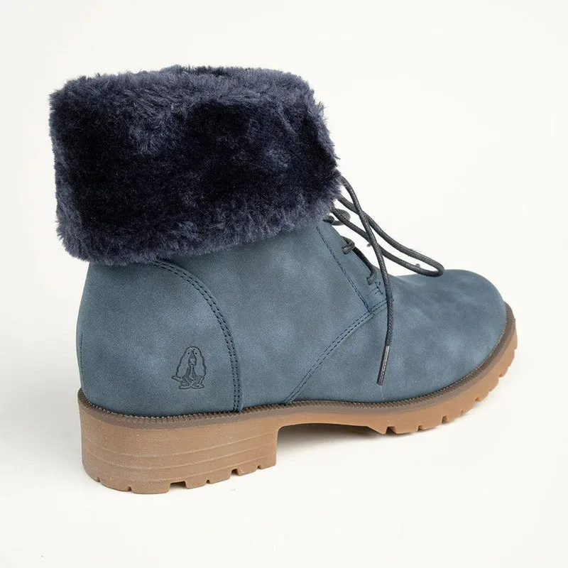 Soft Style by Hush Puppy Samira Fur Collar Boots - Navy