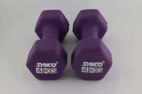 Synco Purple Dumbbell Pair (2 x 4 KG)