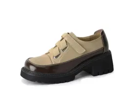 Women Retro Genuine Leather Casual Platform Shoes