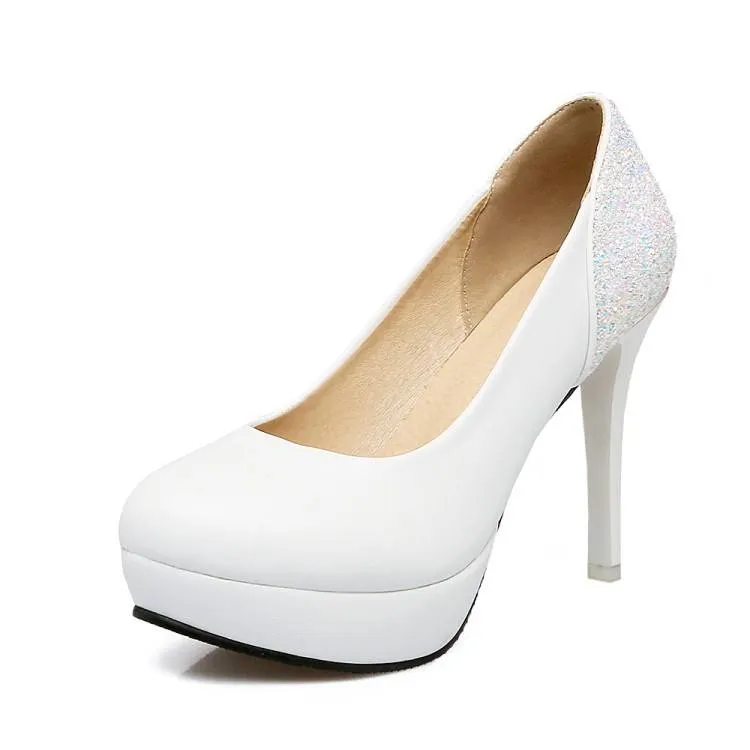 Women Sequins Stiletto Heel Platform Pumps