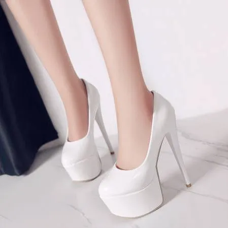 Women's High Heel Platform Pumps Shoes 4099