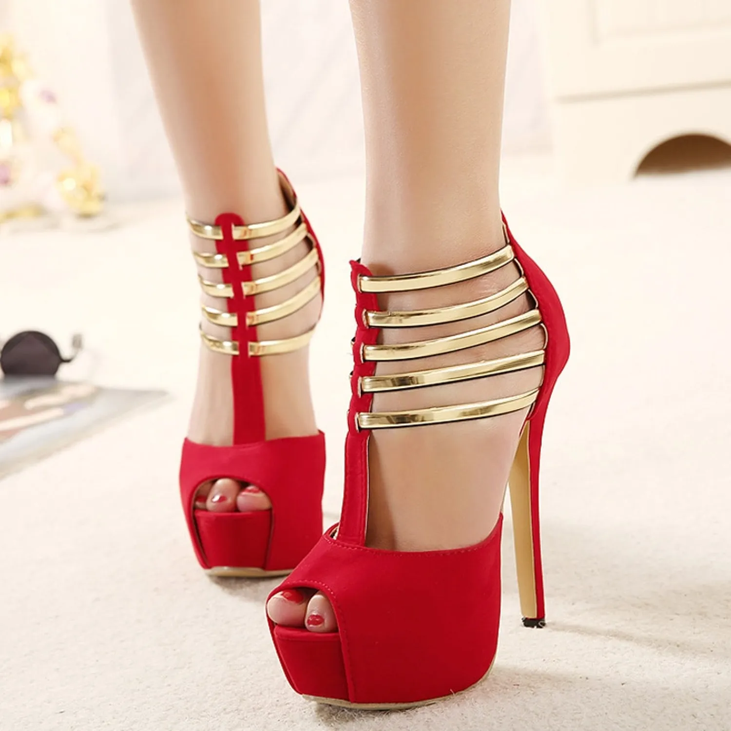 Women's High Heel Sandals With Open Toe