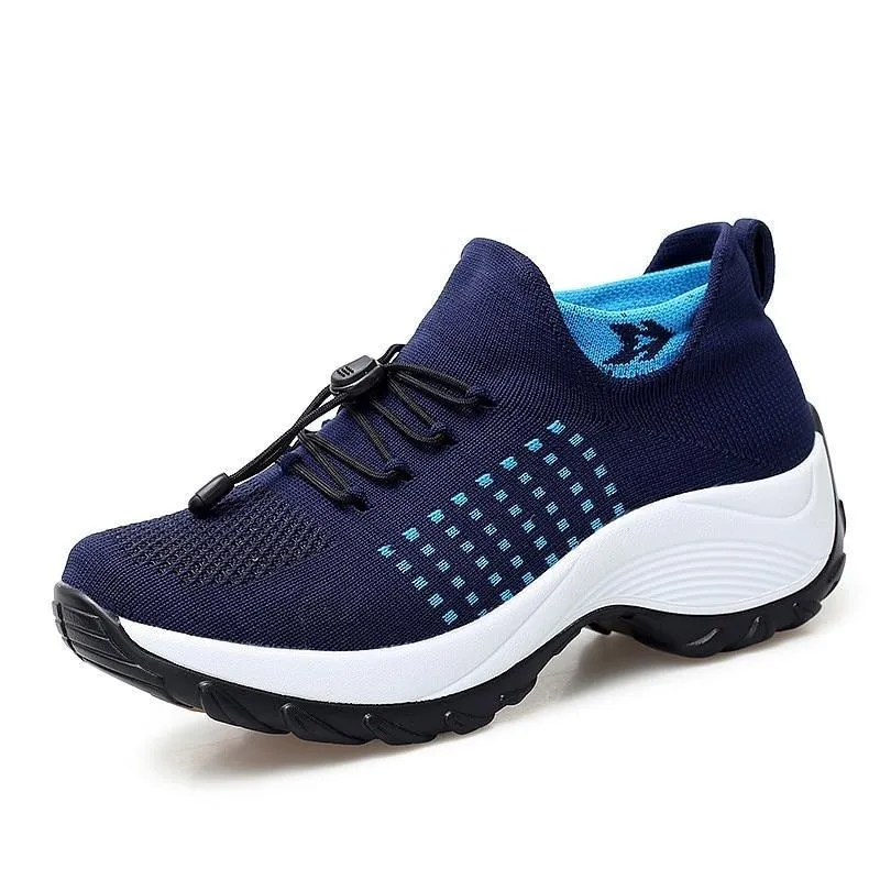 Women's Walking Shoes Fashion Sock Sneakers Breathe Comfortable Nursing Shoes