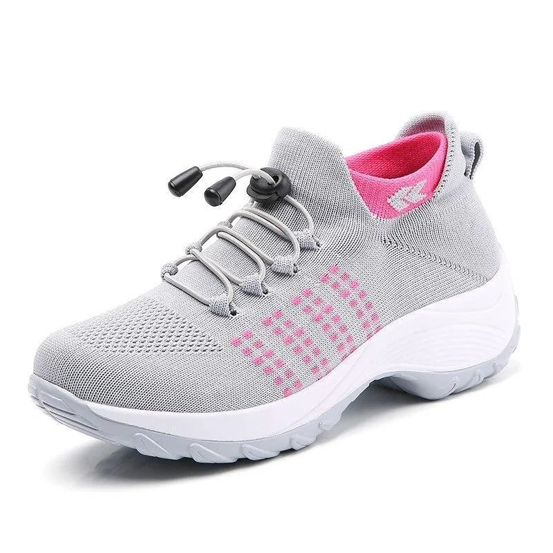 Women's Walking Shoes Fashion Sock Sneakers Breathe Comfortable Nursing Shoes