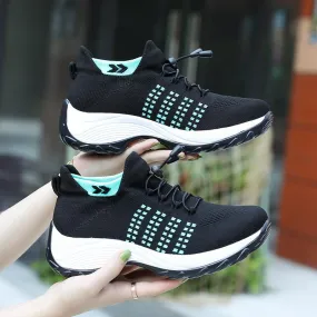 Women's Walking Shoes Fashion Sock Sneakers Breathe Comfortable Nursing Shoes