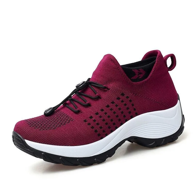 Women's Walking Shoes Fashion Sock Sneakers Breathe Comfortable Nursing Shoes