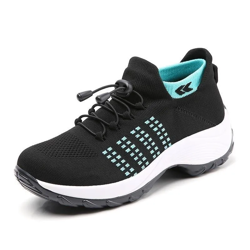 Women's Walking Shoes Fashion Sock Sneakers Breathe Comfortable Nursing Shoes