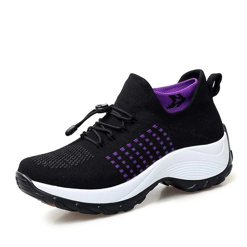 Women's Walking Shoes Fashion Sock Sneakers Breathe Comfortable Nursing Shoes